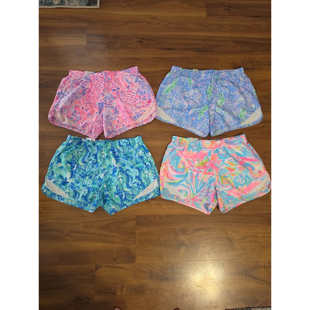 Lilly Pulitzer Luxletic Shorts Women Small Multicolor Excellent Bundle of 4
